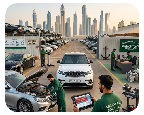 Professional scrap car removal service in Dubai