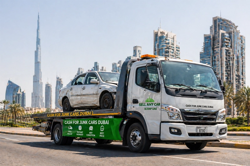 junk car pickup near me service in UAE with tow truck